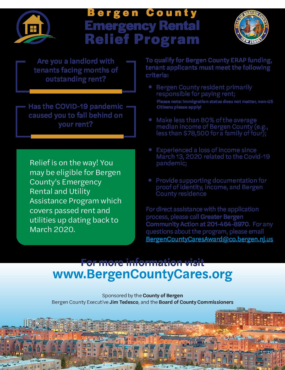 Bergen County Emergency Rental Assistance Program